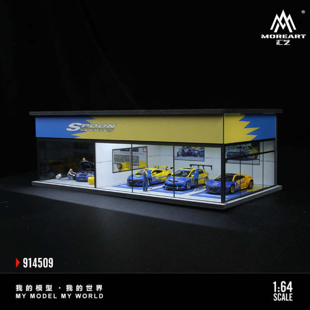 MoreArt 1:64 ADVAN SPOON展廳系列拼裝場景-CASEZONE
