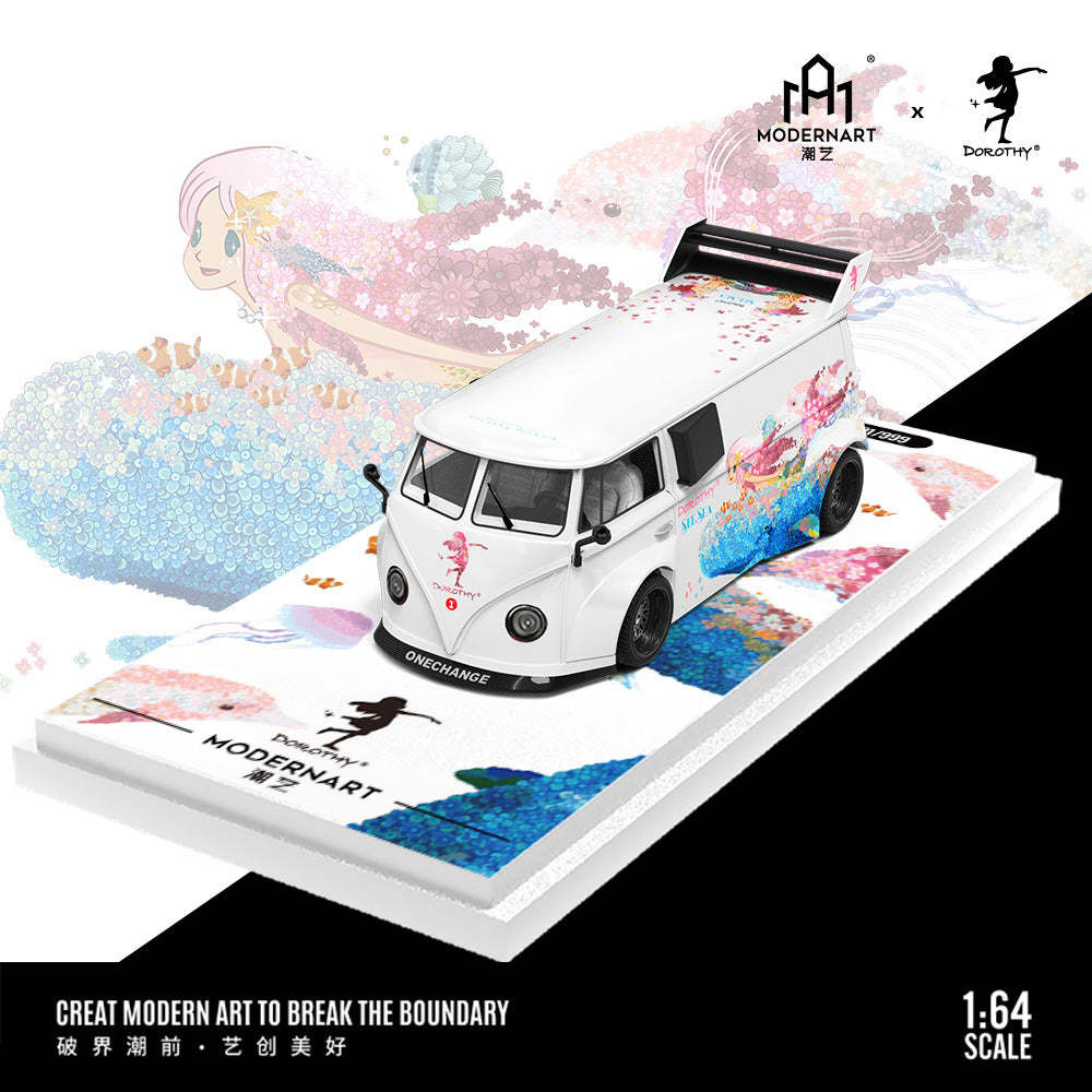 ModernArt 1:64 多蘿西海洋主題系列塗裝原創設計仿真合金汽車模型-CASEZONE