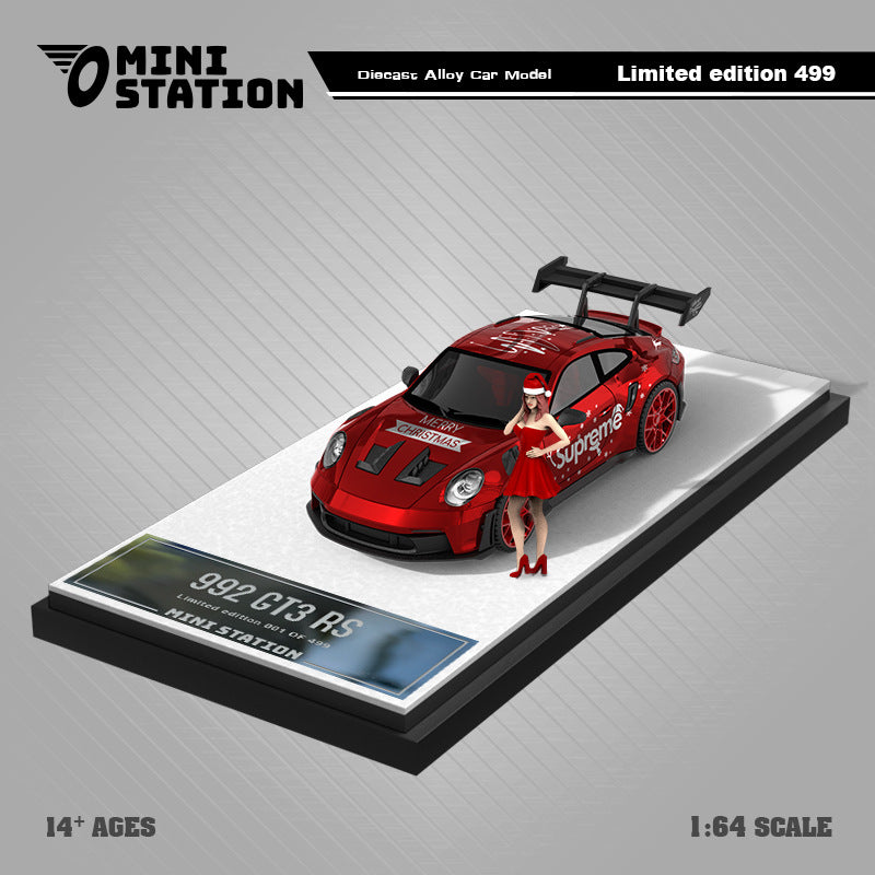 M S1:64 T1/964/992金屬紅SUP 2024聖誕版合金車模-CASEZONE