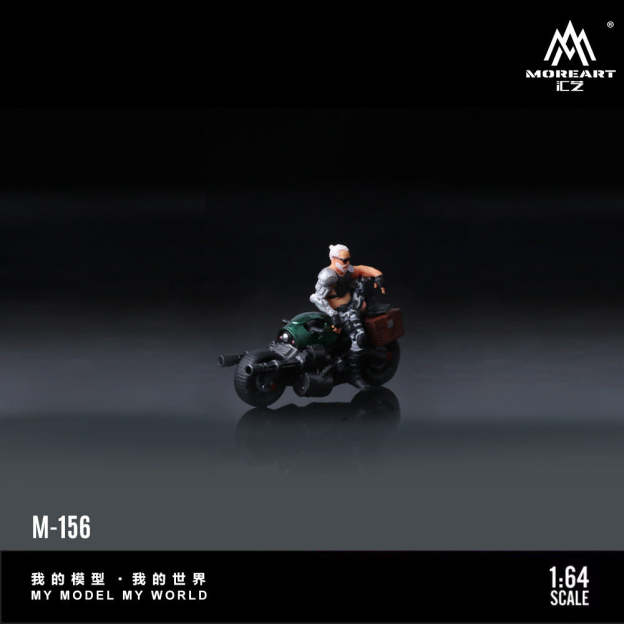 MoreArt 1:64 機槍機車人偶套裝仿真樹脂模型-CASEZONE