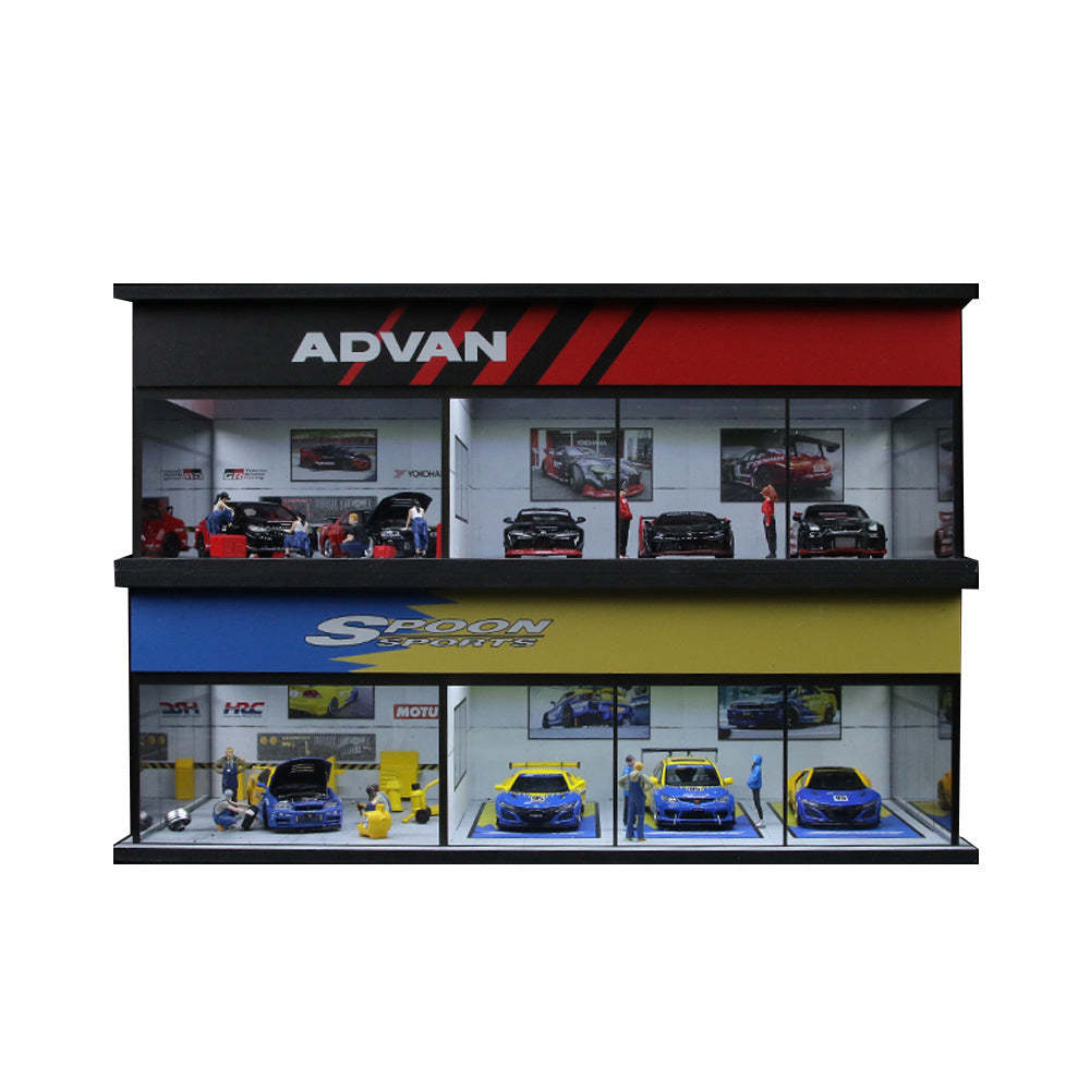 MoreArt 1:64 ADVAN SPOON展廳系列拼裝場景-CASEZONE