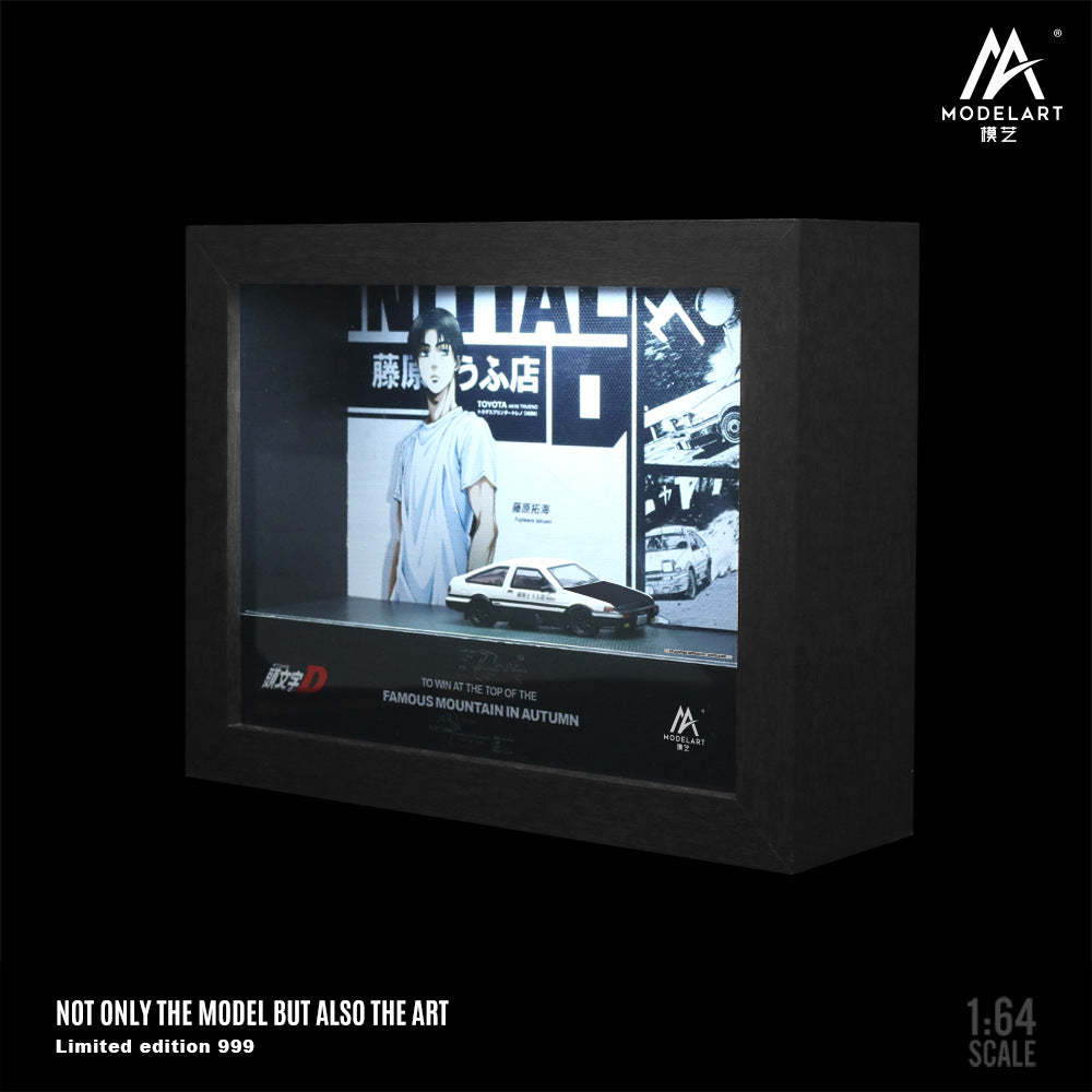 ModelArt 1:64 頭文字D系列燈光版相框立體畫 禮品擺件-CASEZONE