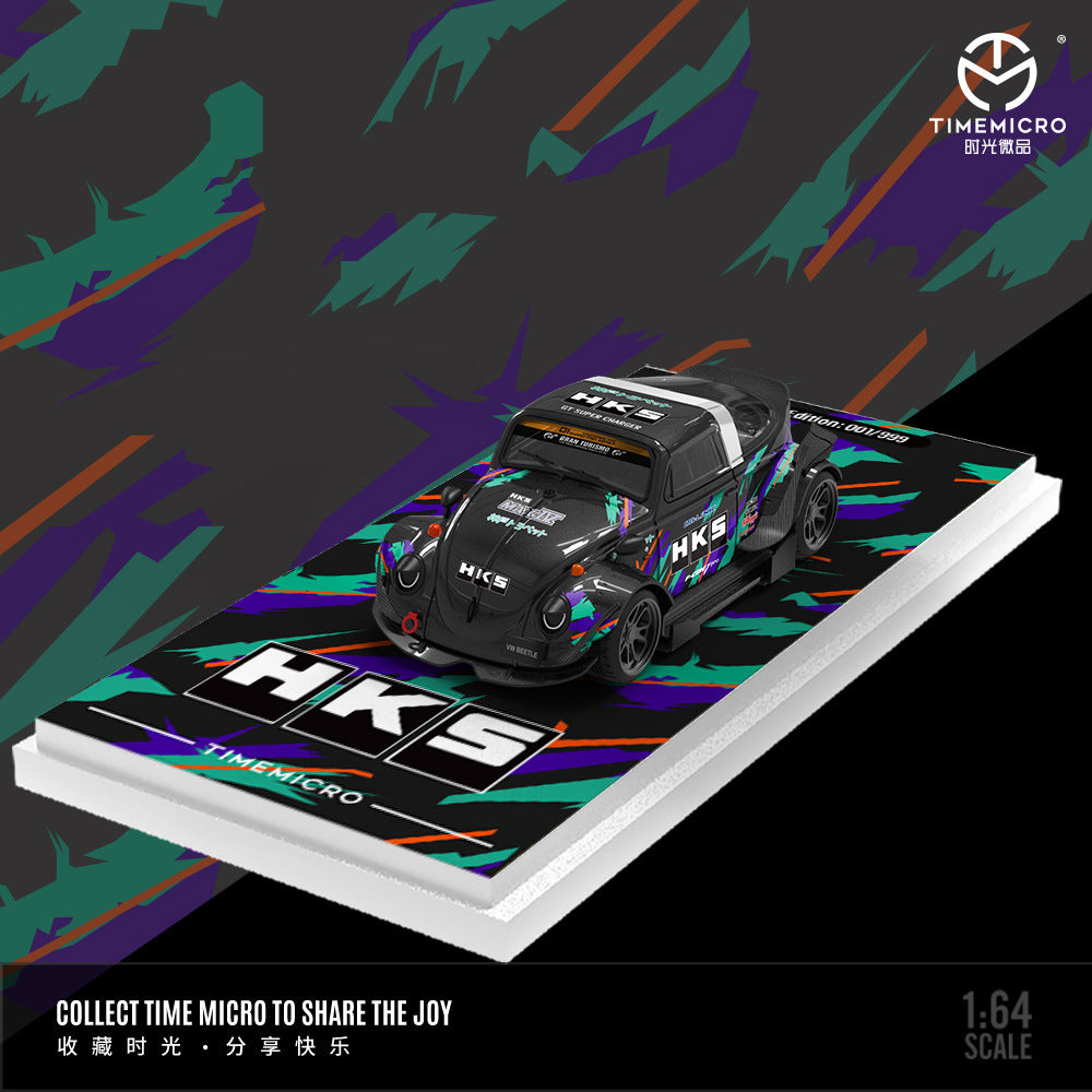 時光1:64 M4改裝款甲殼蟲斯堪尼亞貨櫃車HKS系列仿真合金車模型-CASEZONE