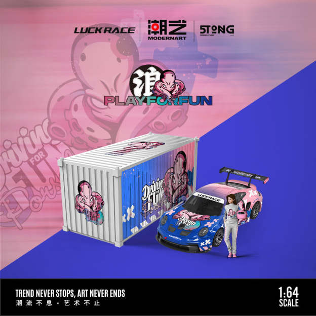 MD & LUCK RACE 原創聯名款 1:64 保時捷911 GT3合金車模型-CASEZONE