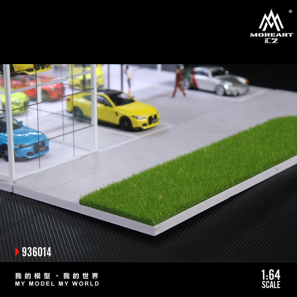 MoreArt1:64 雙層拼裝展廳寶馬店燈光場景模型-CASEZONE