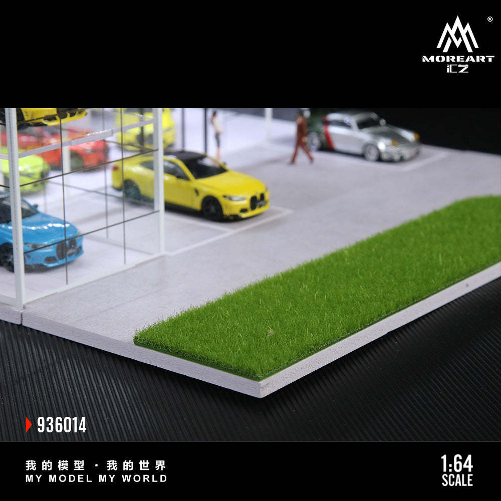 MoreArt1:64 雙層拼裝展廳寶馬店燈光場景模型-CASEZONE