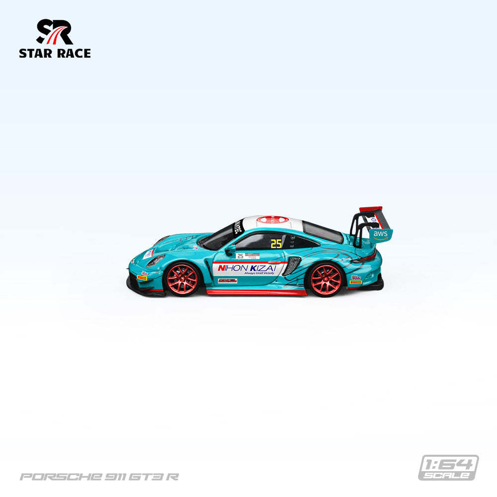SR 1:64 STAR RACE 保時捷911 GT3 R  合金賽車模型-CASEZONE