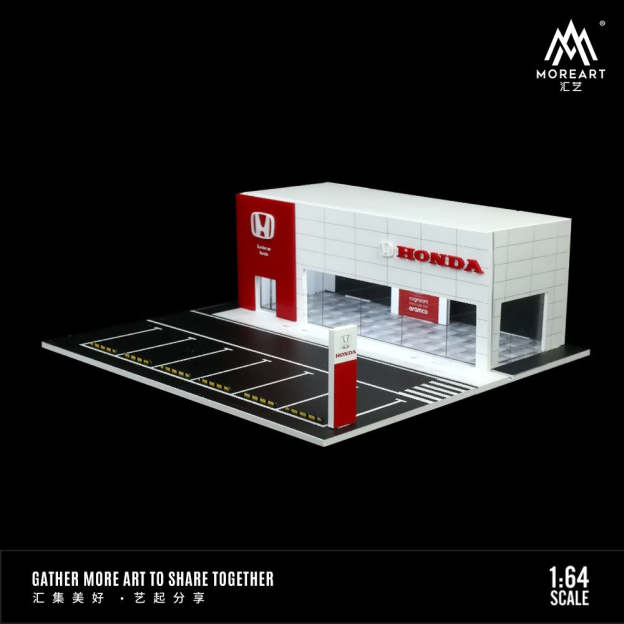 MoreArt 1:64  本田 4S店汽车展厅灯光场景模型-CASEZONE