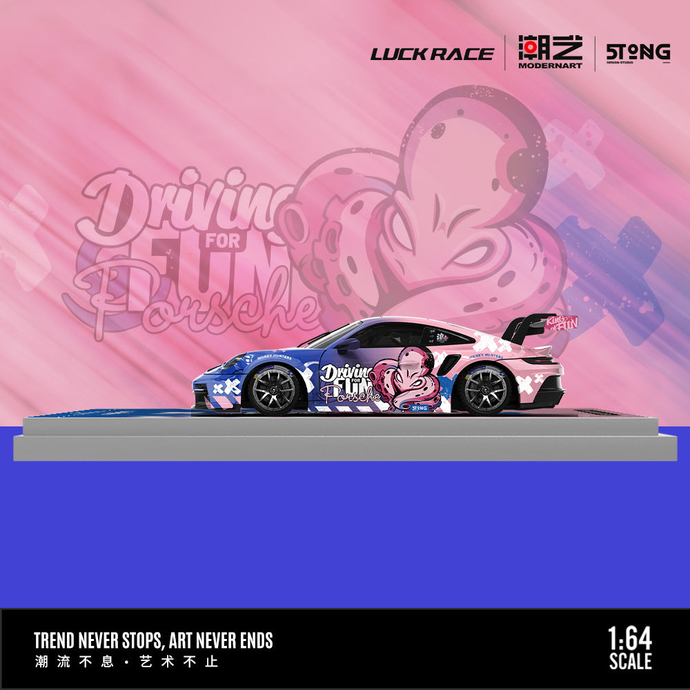 MD & LUCK RACE 原創聯名款 1:64 保時捷911 GT3合金車模型-CASEZONE