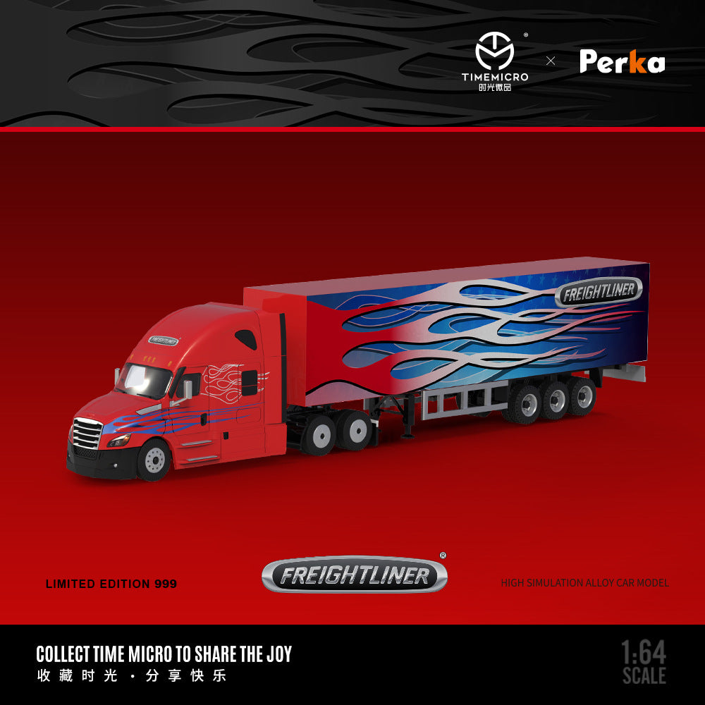 時光TimeMicro & Perka 聯名款 1:64 福萊納貨櫃車 合金車模型-CASEZONE