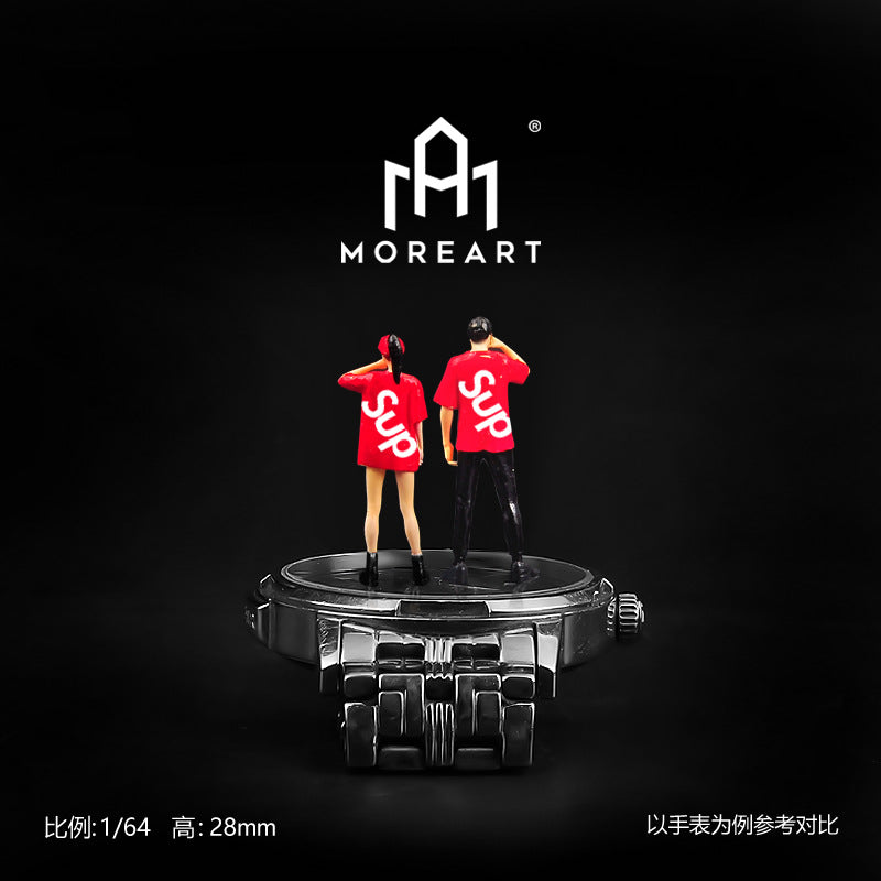 潮牌supreme人偶周邊仿真場景64比例合金汽車模型拼裝場景擺-CASEZONE