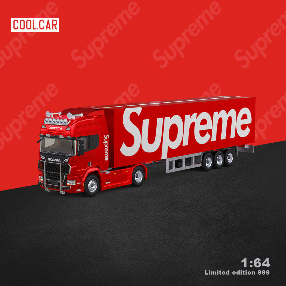 CoolCar 1:64 尼桑400Z GTR32斯堪尼亞貨櫃車 Supreme合金車模型-CASEZONE