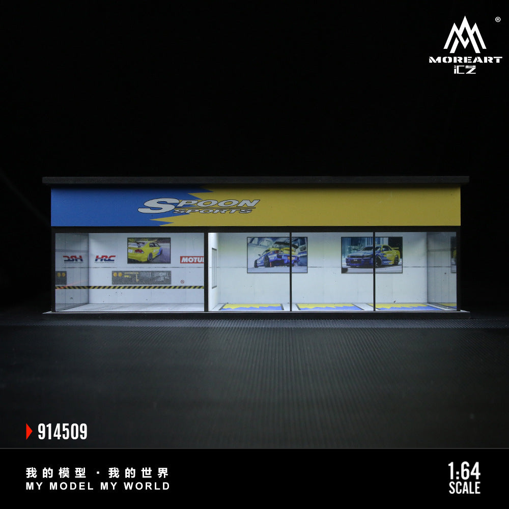 MoreArt 1:64 ADVAN SPOON展廳系列拼裝場景-CASEZONE