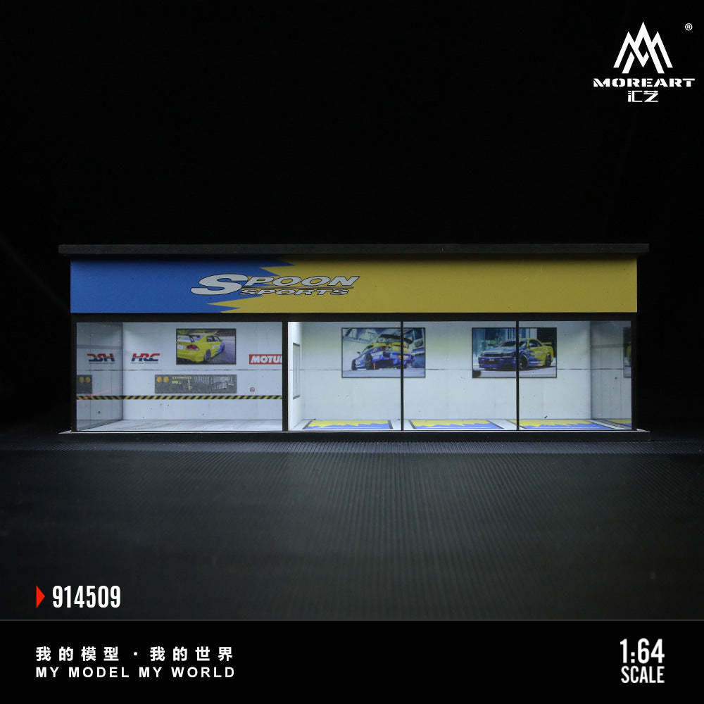 MoreArt 1:64 ADVAN SPOON展廳系列拼裝場景-CASEZONE