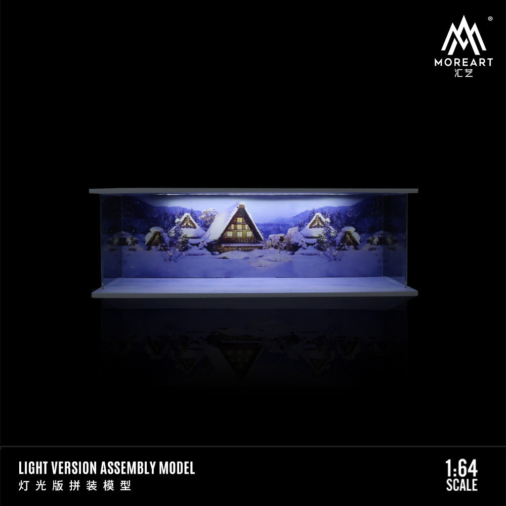 MORE ART 1:64 自然風景主題燈光版拼裝場景 收藏擺件停車位-CASEZONE
