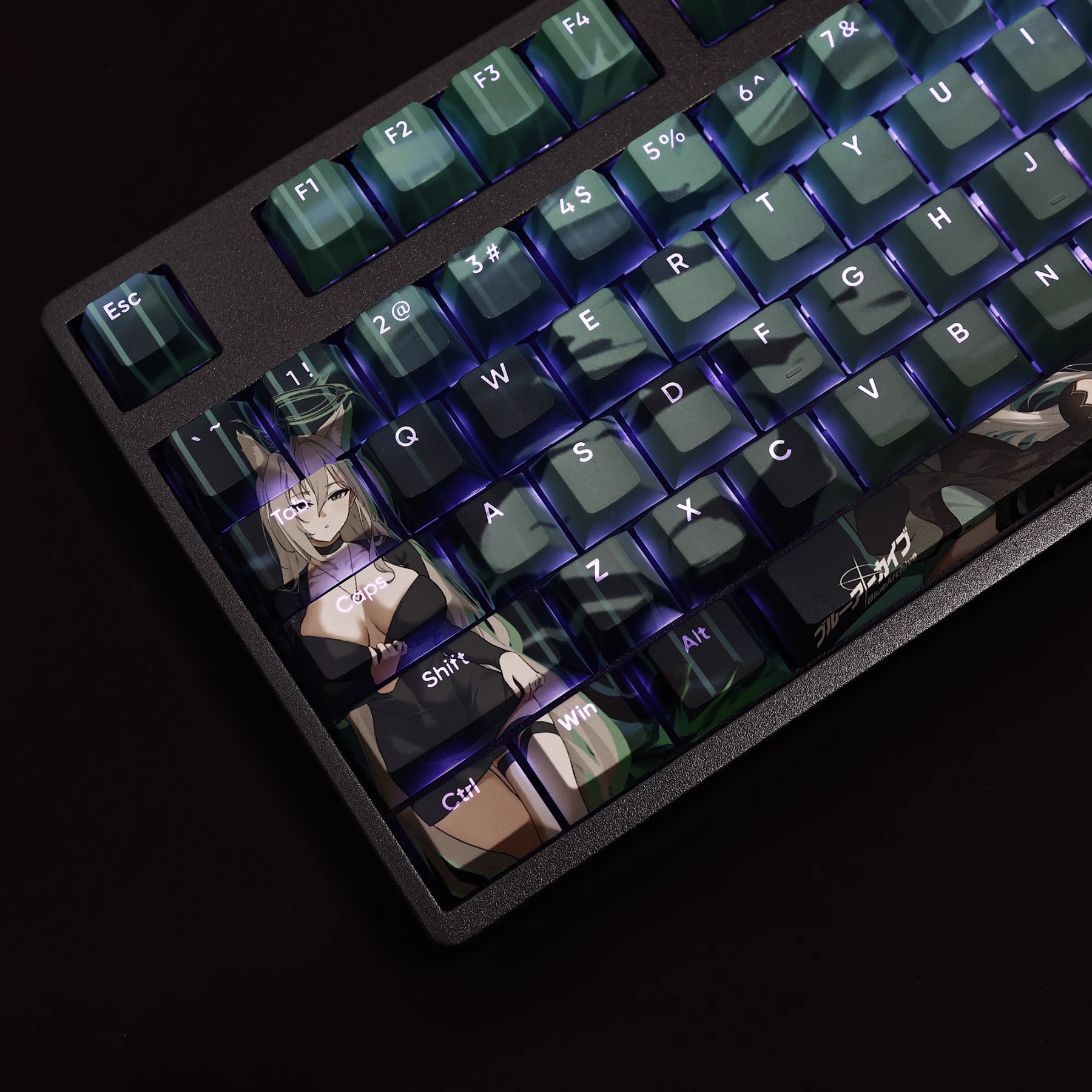 砂狼黑子透光RGB108鍵標準配列衛星軸鍵帽-CASEZONE