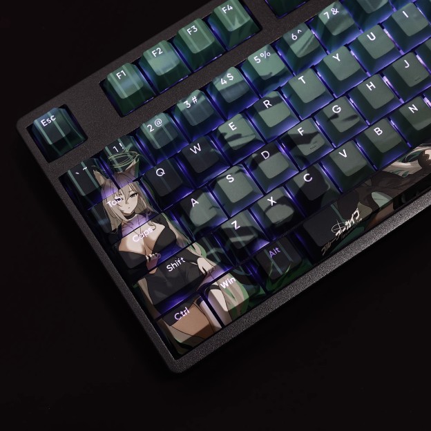 砂狼黑子透光RGB108鍵標準配列衛星軸鍵帽-CASEZONE