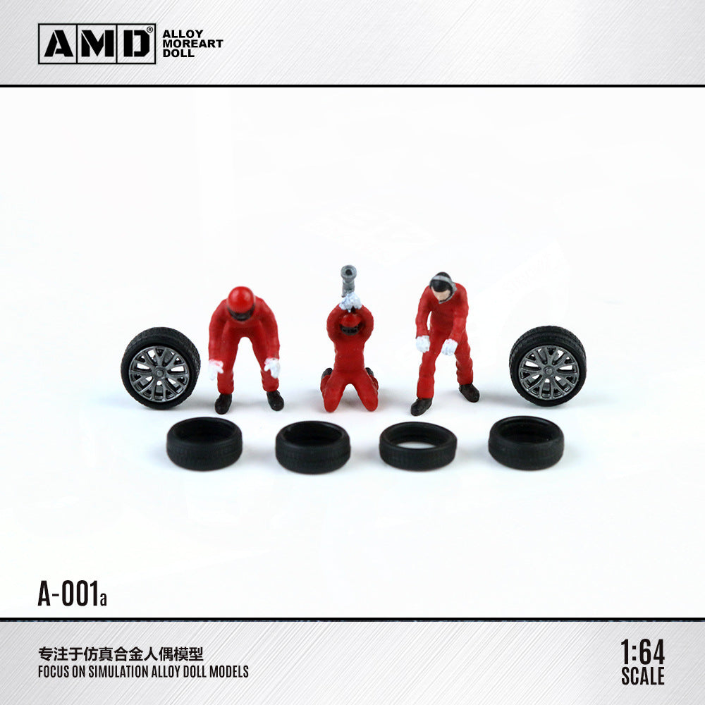 ALLOY MOREART DOLL 1:64 汽車修理工人偶套裝合金人偶模型-CASEZONE