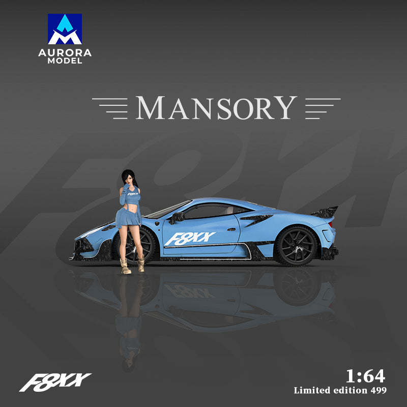 AM 法拉利邁莎銳F8XX 金屬透明紅& babyblue&金屬變色龍合金車模型-CASEZONE