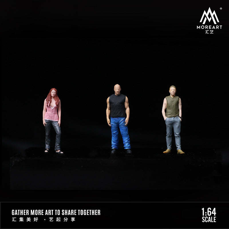 匯藝MoreArt1:64 速度與激情人偶A套裝 仿真模型 手辦 場景-CASEZONE