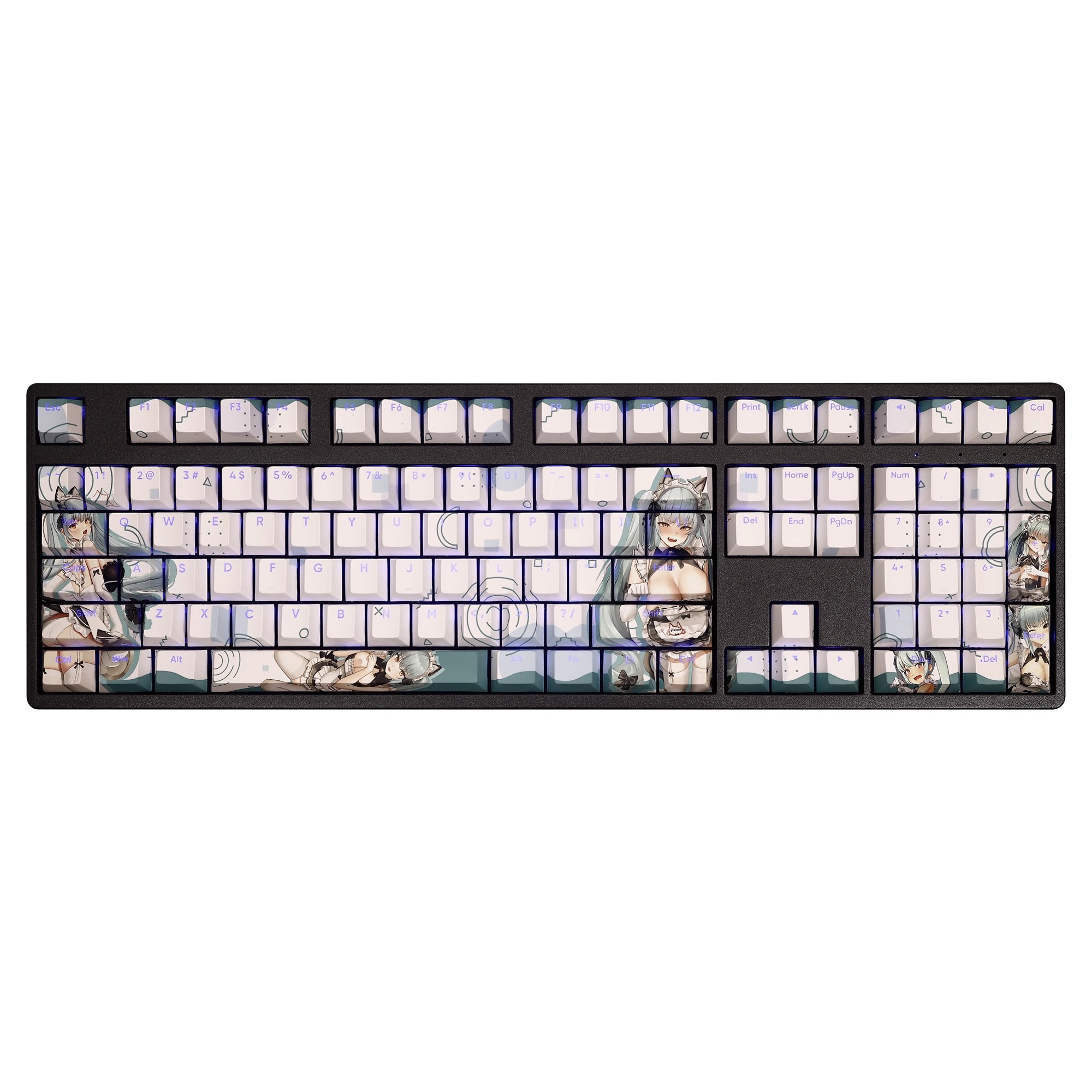 勝利女神NIKKE普麗瓦蒂透光RGB108鍵標準配列衛星軸鍵帽-CASEZONE