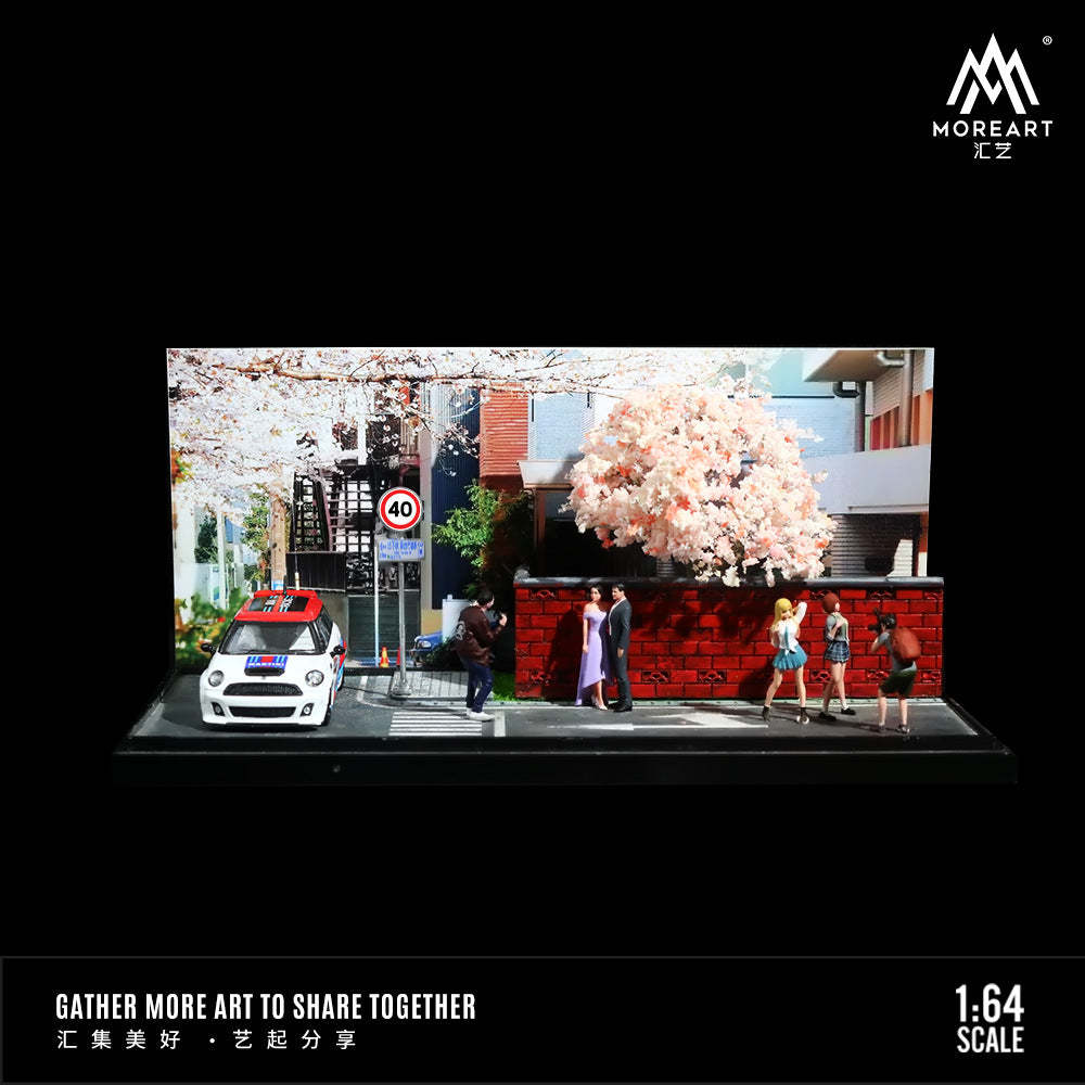 MoreArt1:64 櫻花街道手工場景模型-CASEZONE