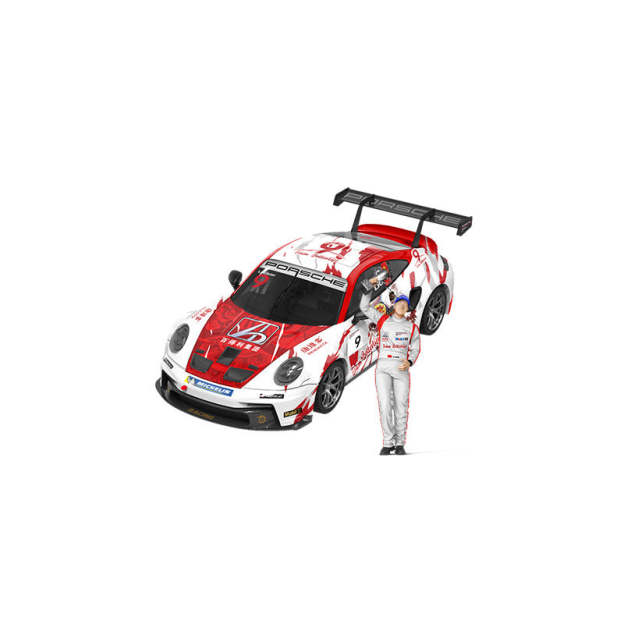 ModernArt&百得利集團聯名款1:64保時捷911GT3 CUP賽車合金車模型-CASEZONE