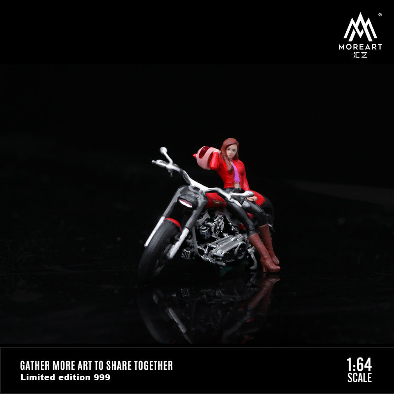 MORE ART 1:64 哈雷摩托靚女套裝微縮模型收藏擺件 收藏禮品擺件-CASEZONE