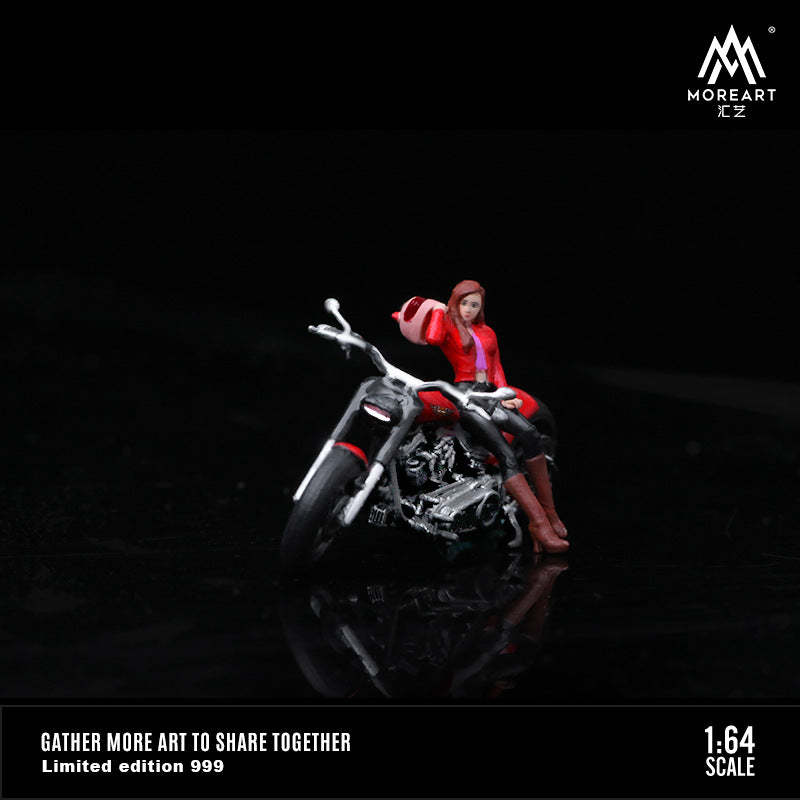 MORE ART 1:64 哈雷摩托靚女套裝微縮模型收藏擺件 收藏禮品擺件-CASEZONE