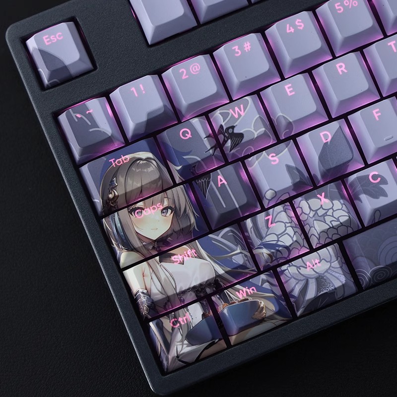 原神歸終透光RGB108鍵標準配列衛星軸鍵帽-CASEZONE