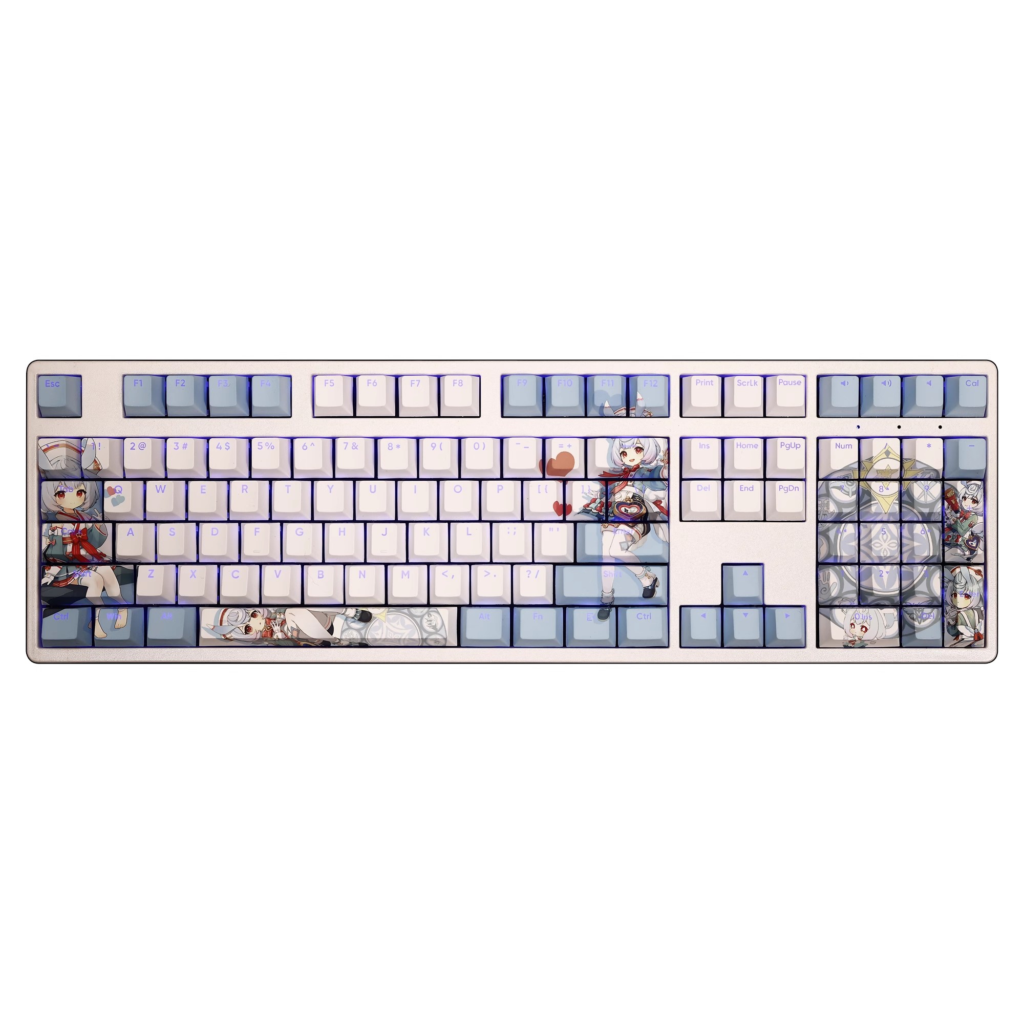 希格雯透光RGB108鍵標準配列衛星軸鍵帽-CASEZONE