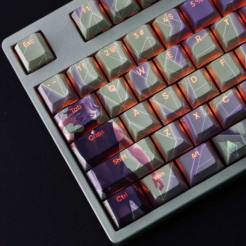 原神艾爾海森透光RGB108鍵標準配列衛星軸鍵帽-CASEZONE