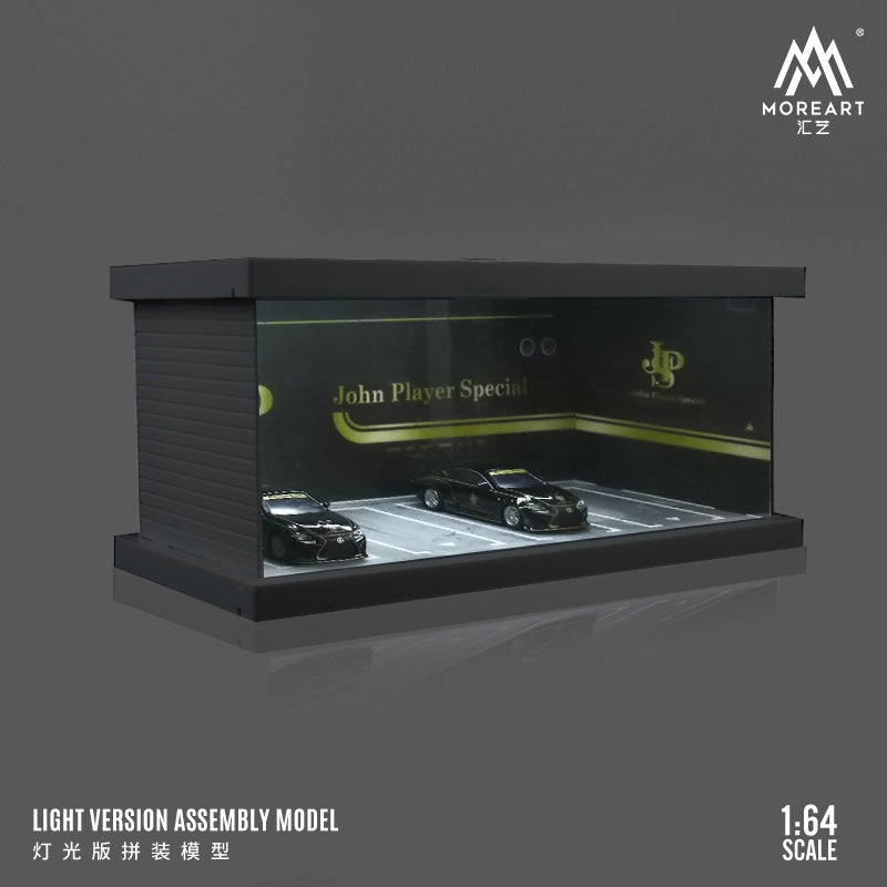 MoreArt 1:64 主題停車四車位燈光版拼裝場景模型-CASEZONE