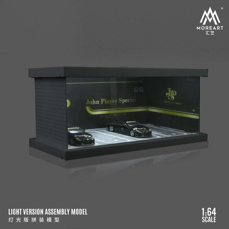 MoreArt 1:64 主題停車四車位燈光版拼裝場景模型-CASEZONE