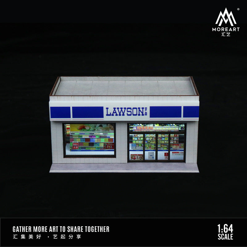 MoreArt1:64  711羅森便利店燈光版拼裝場景模型-CASEZONE
