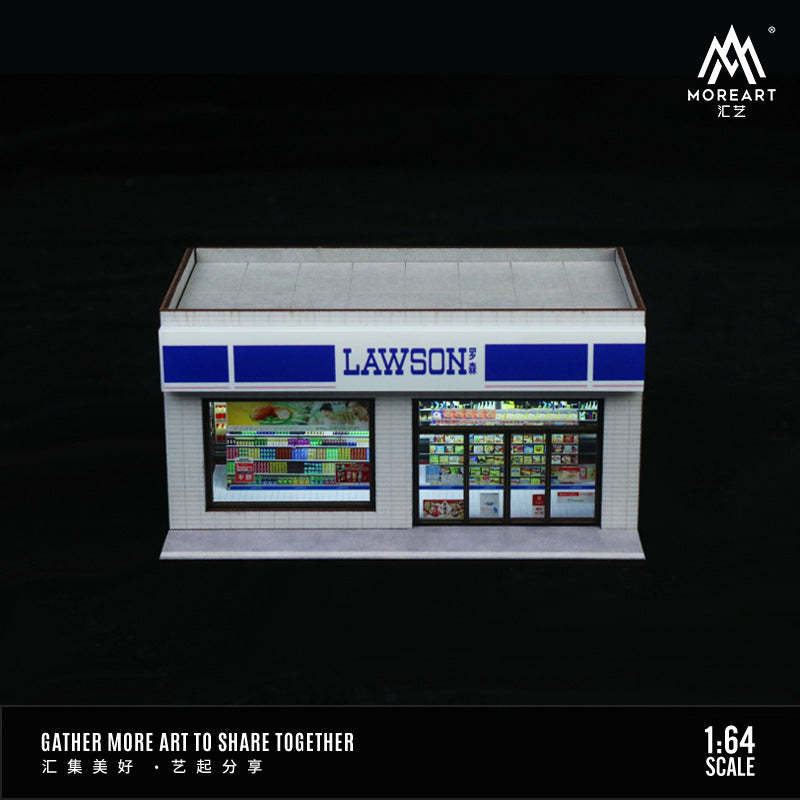 MoreArt1:64  711羅森便利店燈光版拼裝場景模型-CASEZONE