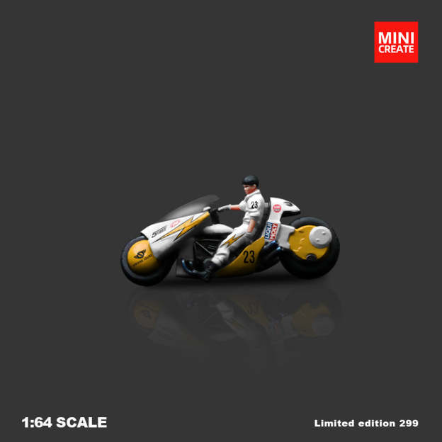 MINI Create首款1:64閃電高定限量版阿基拉機車套裝樹脂模型-CASEZONE