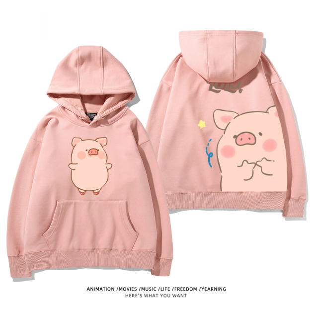 LULU豬新款 親子情侶男女款連帽衛衣-ZUIHANG SHOP