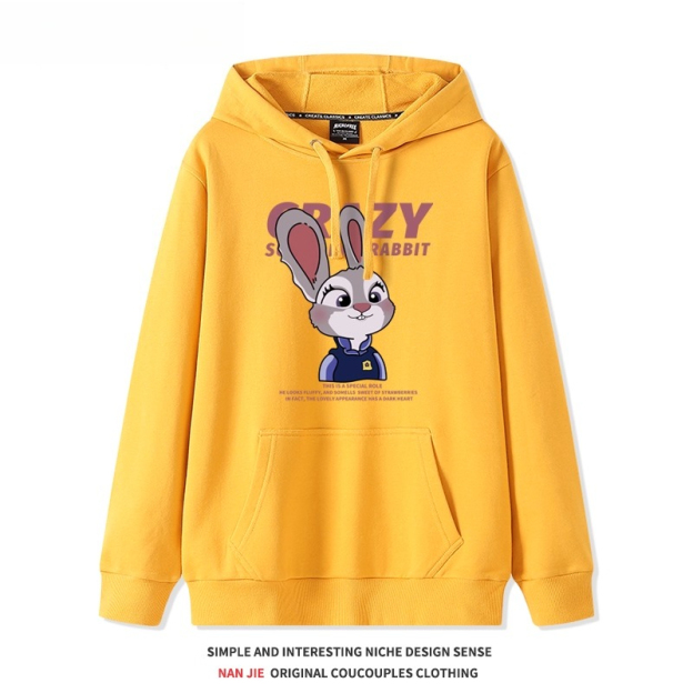 瘋狂動物城朱迪尼克 聯名衛衣2025秋冬新款 親子情侶裝連帽衛衣