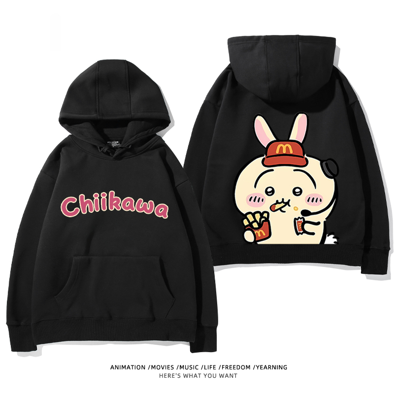 Chiikawa新款 親子情侶男女款連帽衛衣-CASEZONE
