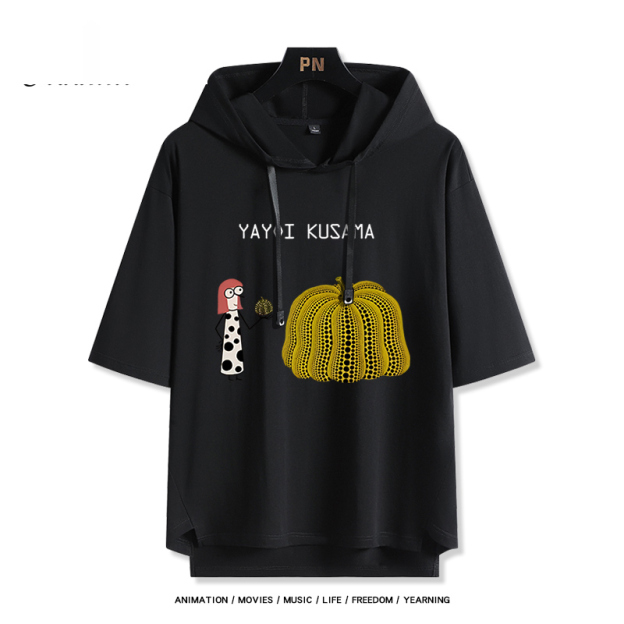 草間彌生 藝術南瓜 連帽短袖T恤