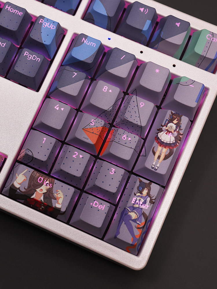 米浴賽馬娘透光RGB108鍵標準配列衛星軸鍵帽-CASEZONE