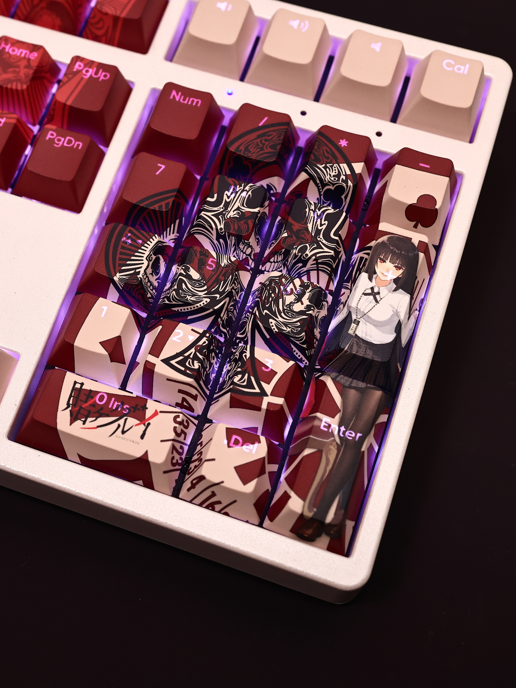 蛇喰夢子透光RGB108鍵標準配列衛星軸鍵帽-CASEZONE