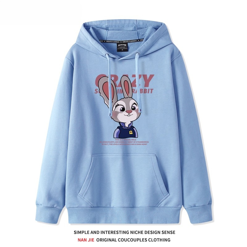 瘋狂動物城朱迪尼克 聯名衛衣2025秋冬新款 親子情侶裝連帽衛衣