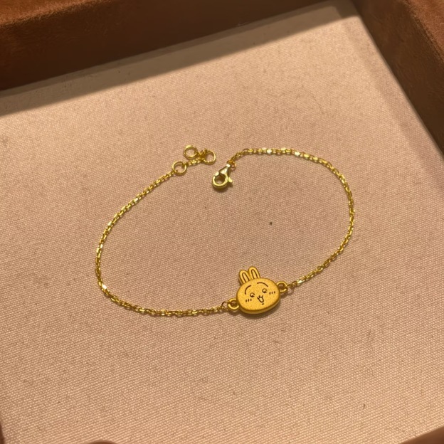Chiikawa 萌系金色手鏈｜精緻萌系輕奢飾品