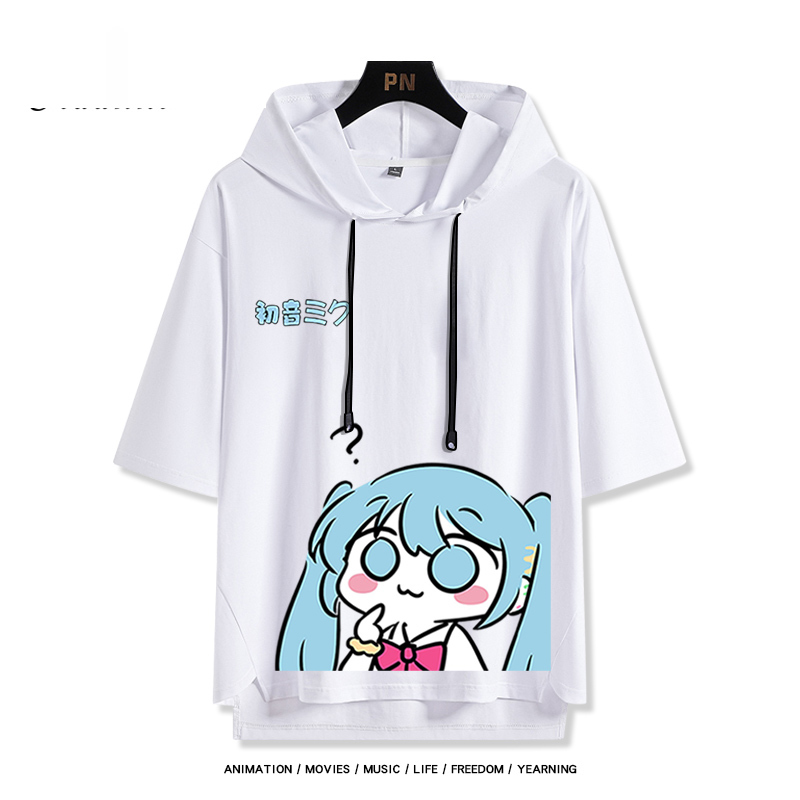 初音未來 Miku&Teto 連帽短袖T恤