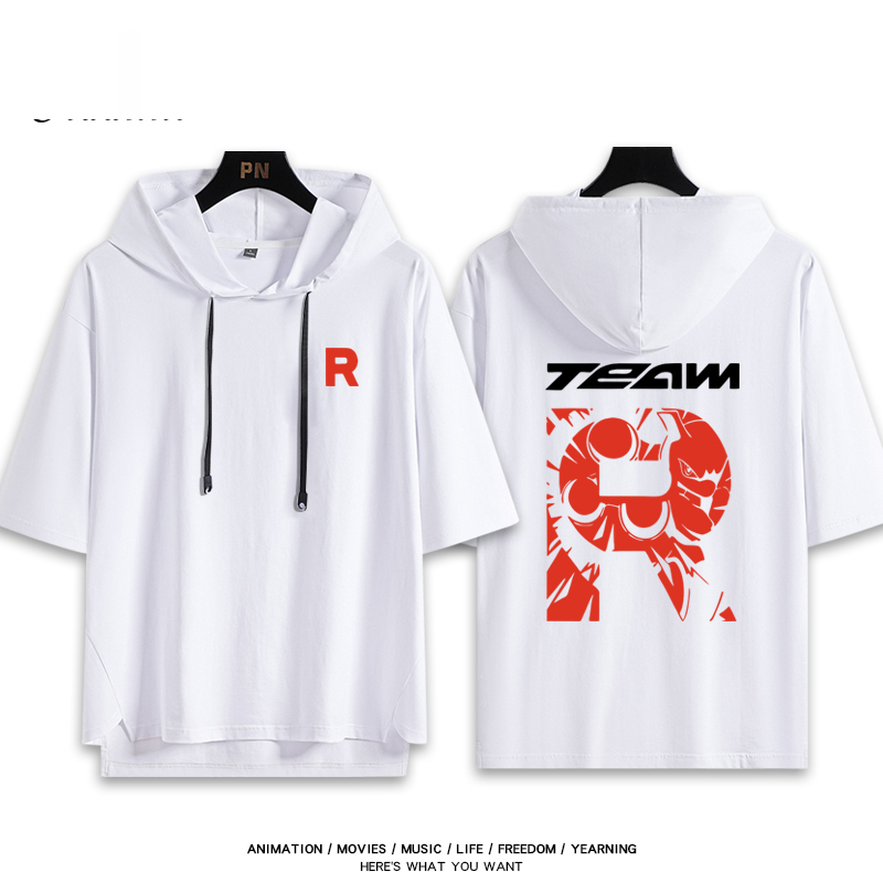 寶可夢 火箭隊超夢  連帽短袖T恤-CASEZONE