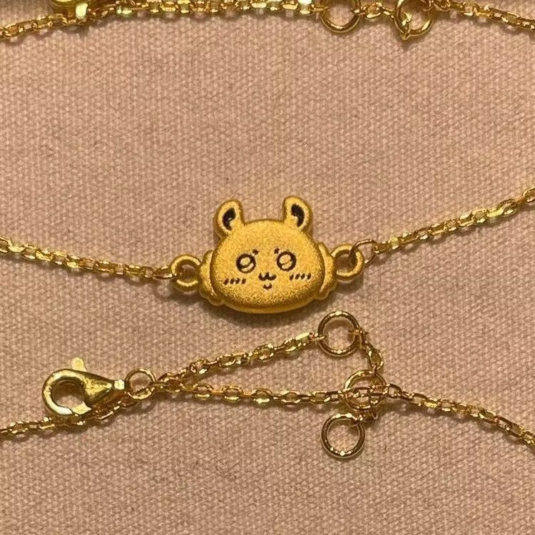 Chiikawa 萌系金色手鏈｜精緻萌系輕奢飾品