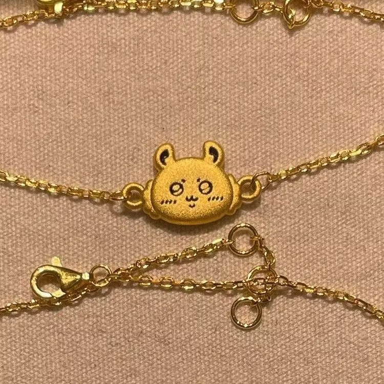 Chiikawa 萌系金色手鏈｜精緻萌系輕奢飾品
