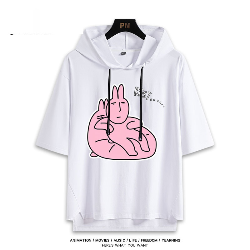 粉紅兔子My Friend Rabbit 連帽短袖T恤